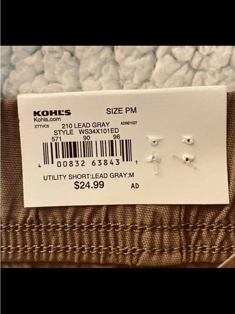 NWT Women’s Sonoma Shorts Size Petite Medium Khaki Brown Utility Short Shorts - Picture 6 of 6